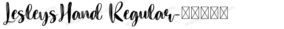 LesleysHand Regular字体转换